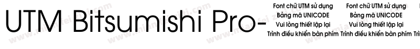 UTM Bitsumishi Pro字体转换